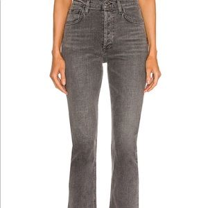 AGOLDE RILEY STRAIGHT CROP JEANS NWT Inkjet 100% cotton
Button fly